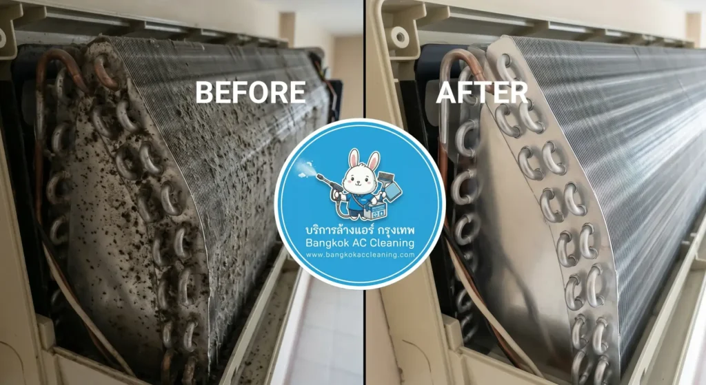 before after ac cleaning result